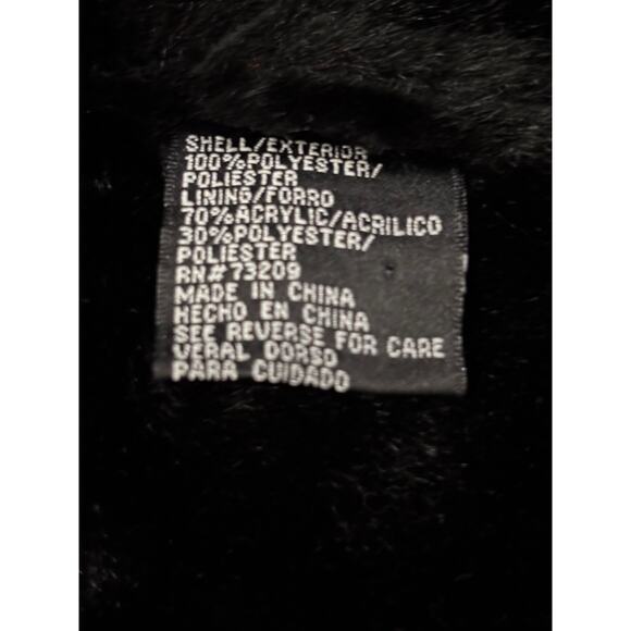 Marvin Richards Black Faux Fur Lined Hooded Jacket Medium - Picture 4 of 5